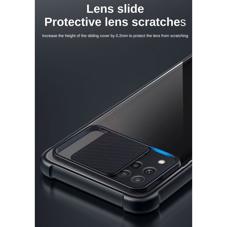 Case Samsung M22 M32 A22 4G Camshield Bening Camera Protect Cover Slide PC