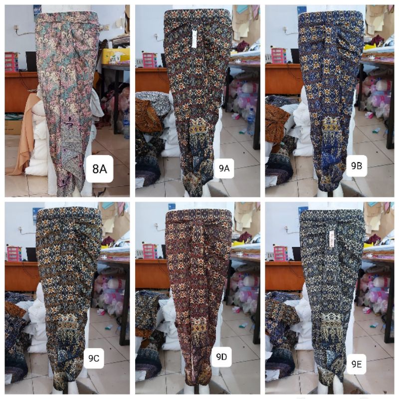 (2/3) Rok batik FOIL EMAS pinggang karet. Langsung pakai. Termurah produksi sendiri. KeroncongBusana