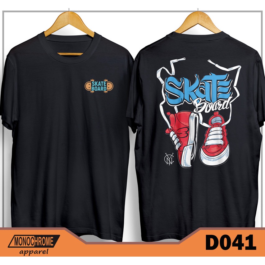D041 Kaos Baju Skate Skater Skaters Skateboard Distro Pria