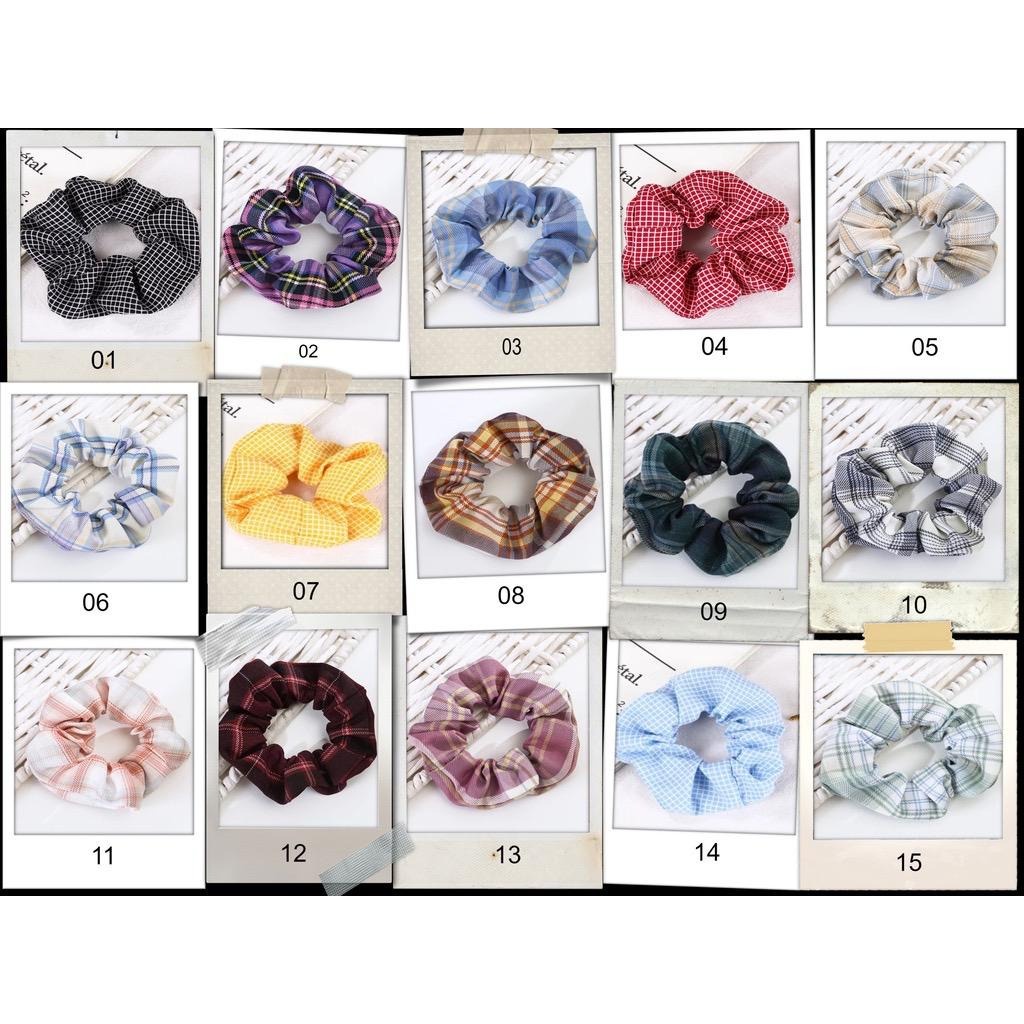 NomiYumi - Ikat Rambut Karet Scruncies Scrunchy Srunchie Pita Aksesoris Hijab Wanita Korea Simple-4