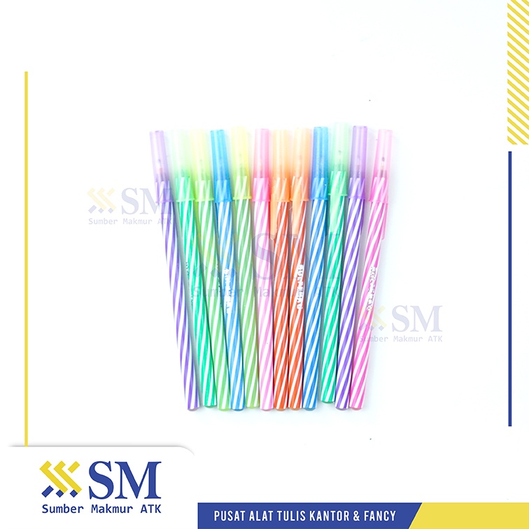 

(PAK) PULPEN / BALLPOINT BOLPENKU LILIN SPIRAL ISI 12 PCS