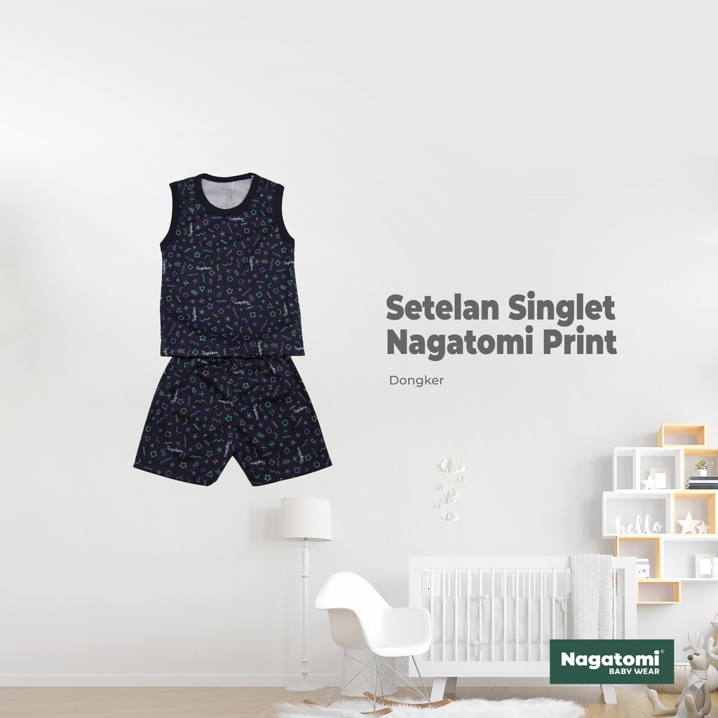 SETELAN SINGLET NAGATOMI PRINT | Shopee Indonesia
