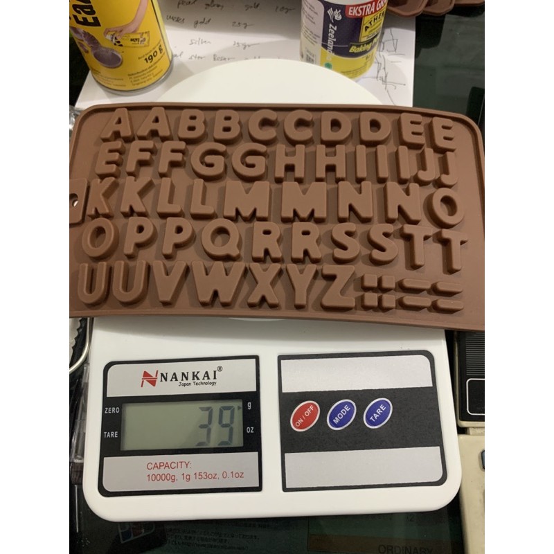 

cetakan silicone huruf double
