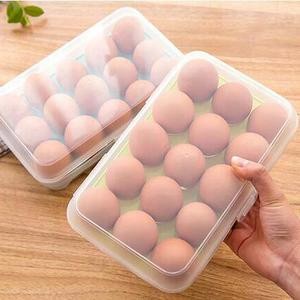 Kotak telur tempat ayam egg box 15 lubang sekat organizer storage kulkas jumbo dapur masakan bumbu A