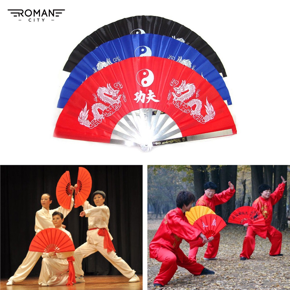 Romancity 2 Dragon Tai Chi Martial Arts Kung Fu Dance Performance Fan Shopee Indonesia