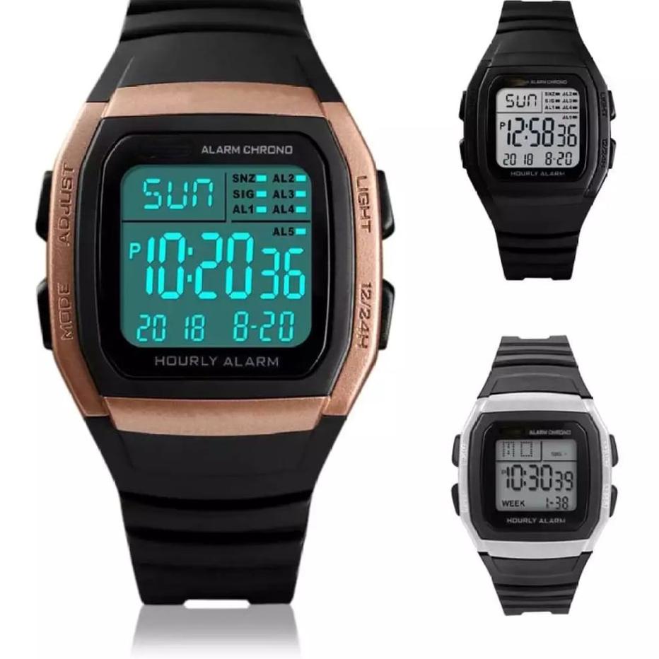 (Recomended) Jam Tangan Wanita Fashion Korea Sporty QQ-145 Case Kotak Digital