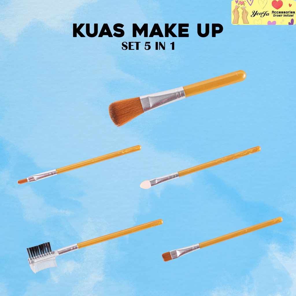 Kuas Make Up 1set isi 5 ( 2 warna) - ( A22 )