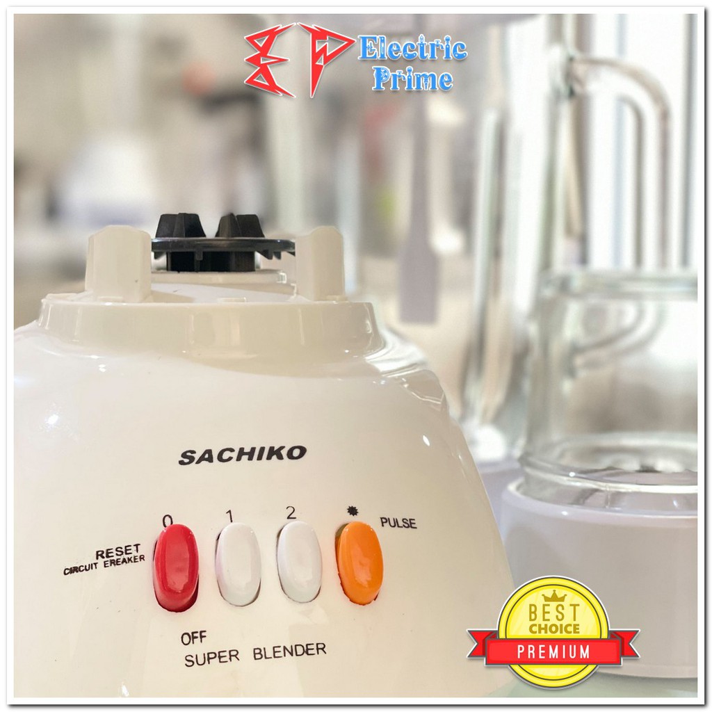 Blender Buah Kaca 2 IN 1 Premium Sachiko 1,2 Liter Bubur Penggiling Daging Cabai Bumbu Kering