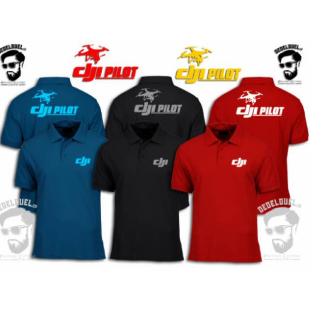 kaos kerah/polo shirt keren DJI PILOT 02