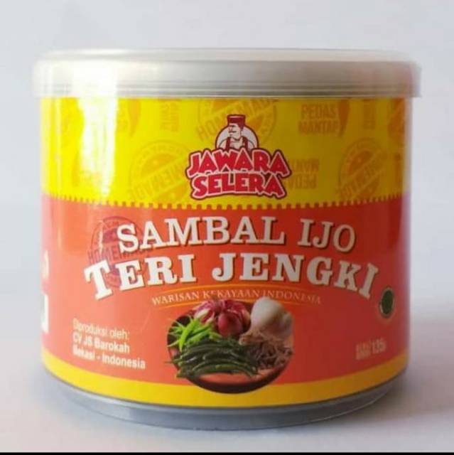 [ TERLARIS ] Sambal Teri Jengki / Sambel Ijo Teri Jengki JS 135g / Sambal Jawara / Sambel Pedas