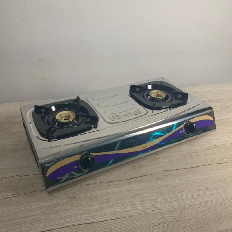 kompor rinnai 2 tungku stainless 522e