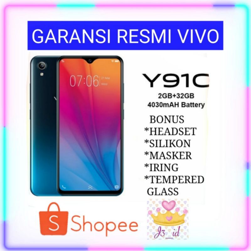 VIVO Y91C RAM 2GB ROM 32GB NEW GARANSI RESMI VIVO | Shopee Indonesia