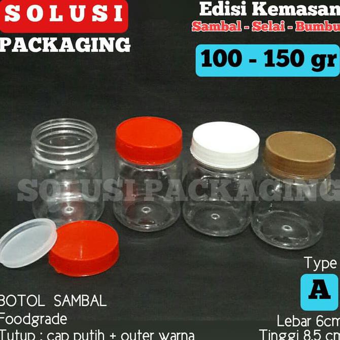 BOTOL SAMBAL A 100-150GRAM /JAR/BOTOL PLASTIK/BOTOL SELAI/TEMPAT BUMBU