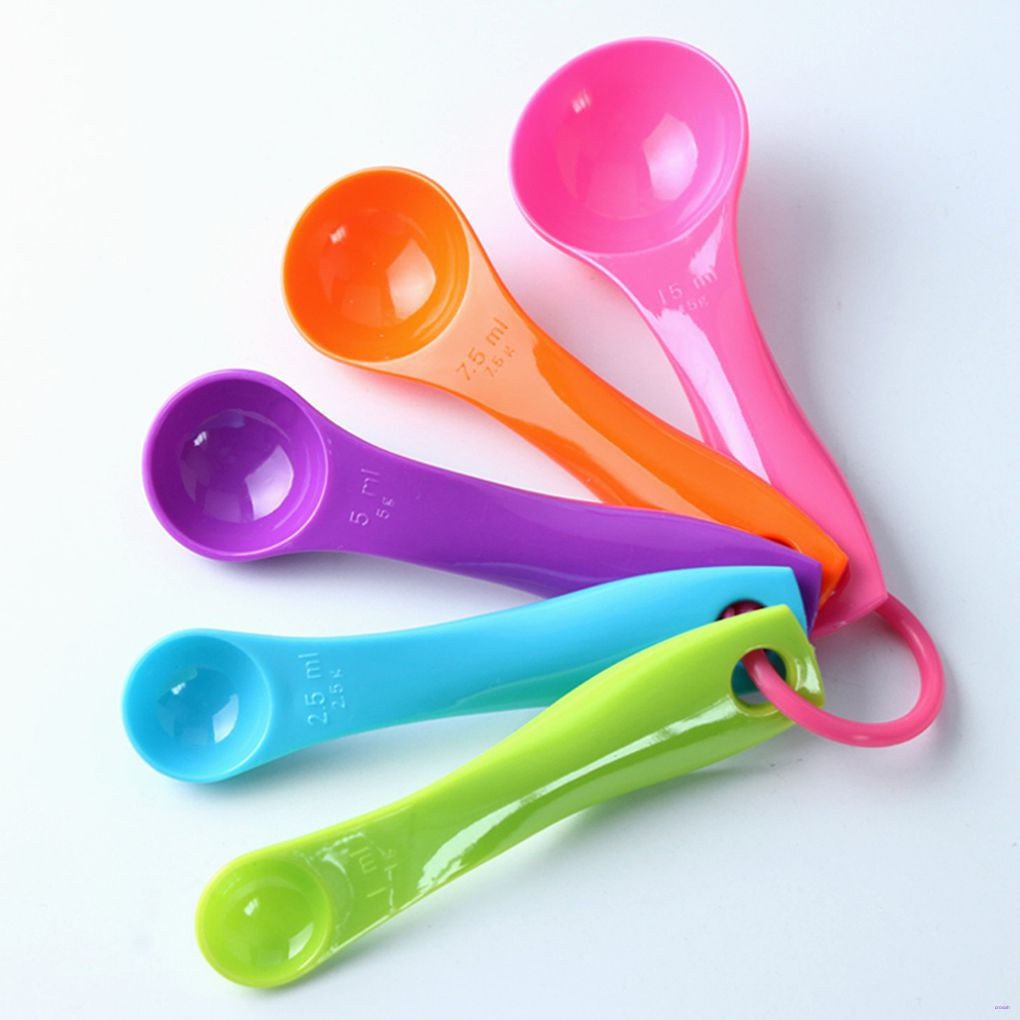 10Pcs Plastic Measuring Spoon Cup Set Baking Coffee Tea Spoons Kit Kitchen Tools