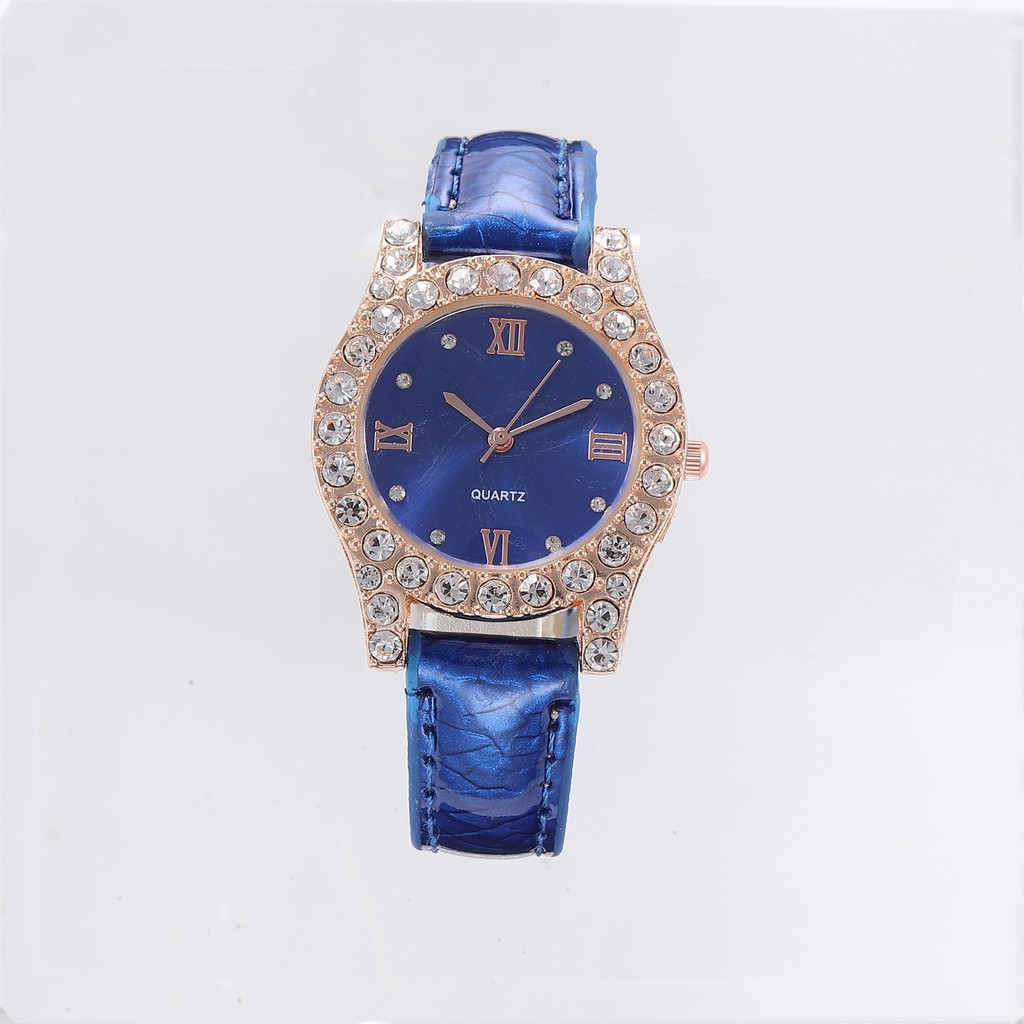 BERLIAN BARU FASHION JAM TANGAN WANITA GROSIR JAM TANGAN WANITA SISI PLAT KULIT DIAMOND HARGA W25