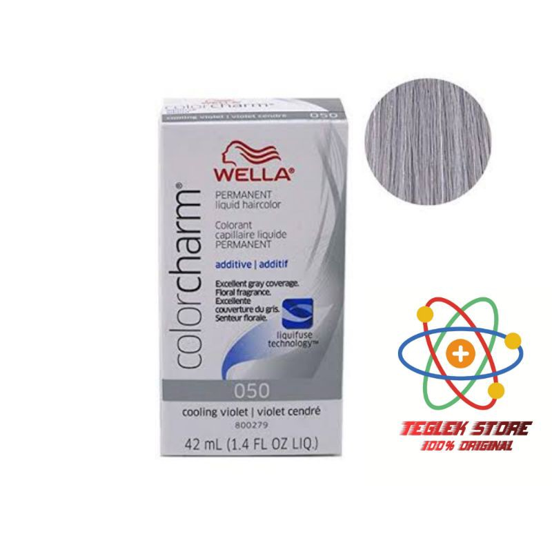 Cat pewarna rambut wella toner 050 dan T18 + Developer Wella 84ml COOLING VIOLET