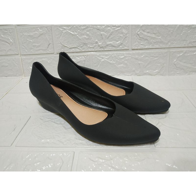 SEPATU WEDGES BALANCE 021A 1C SEPATU HAK KARET WANITA JELLY CASUAL