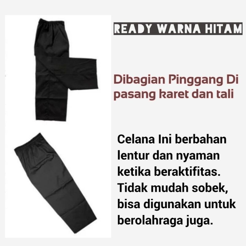 CELANA PANJANG SIRWAL PRIA - PANGSI DEWASA - CINGKRANG SUNNAH - LAA ISBAL - PENSIL COWOK