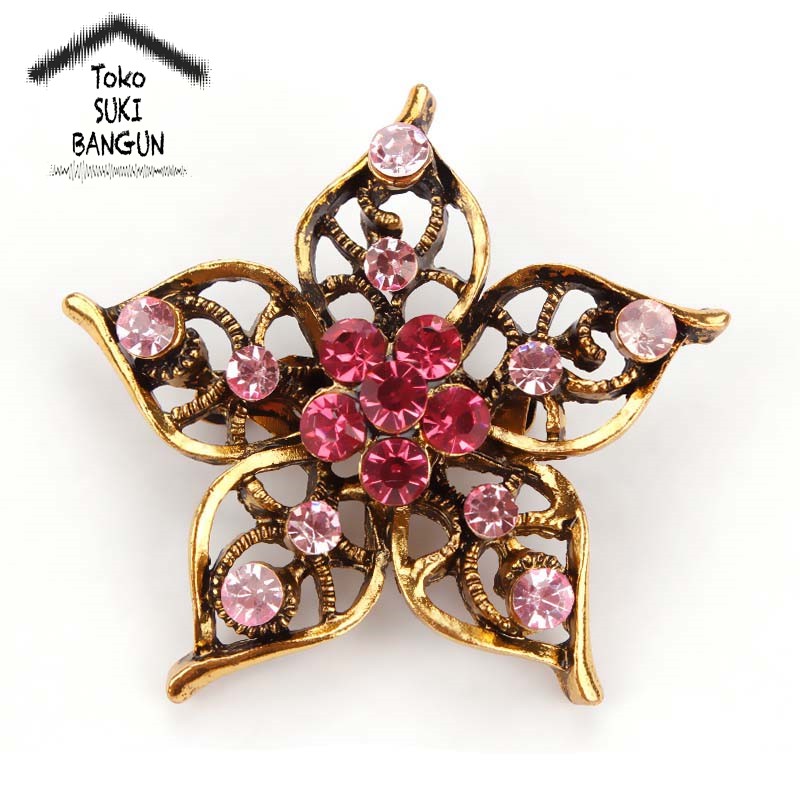 BRK 009-012 Bros Pin Mungil Bunga Wanita Fashion Flower Brooch Women