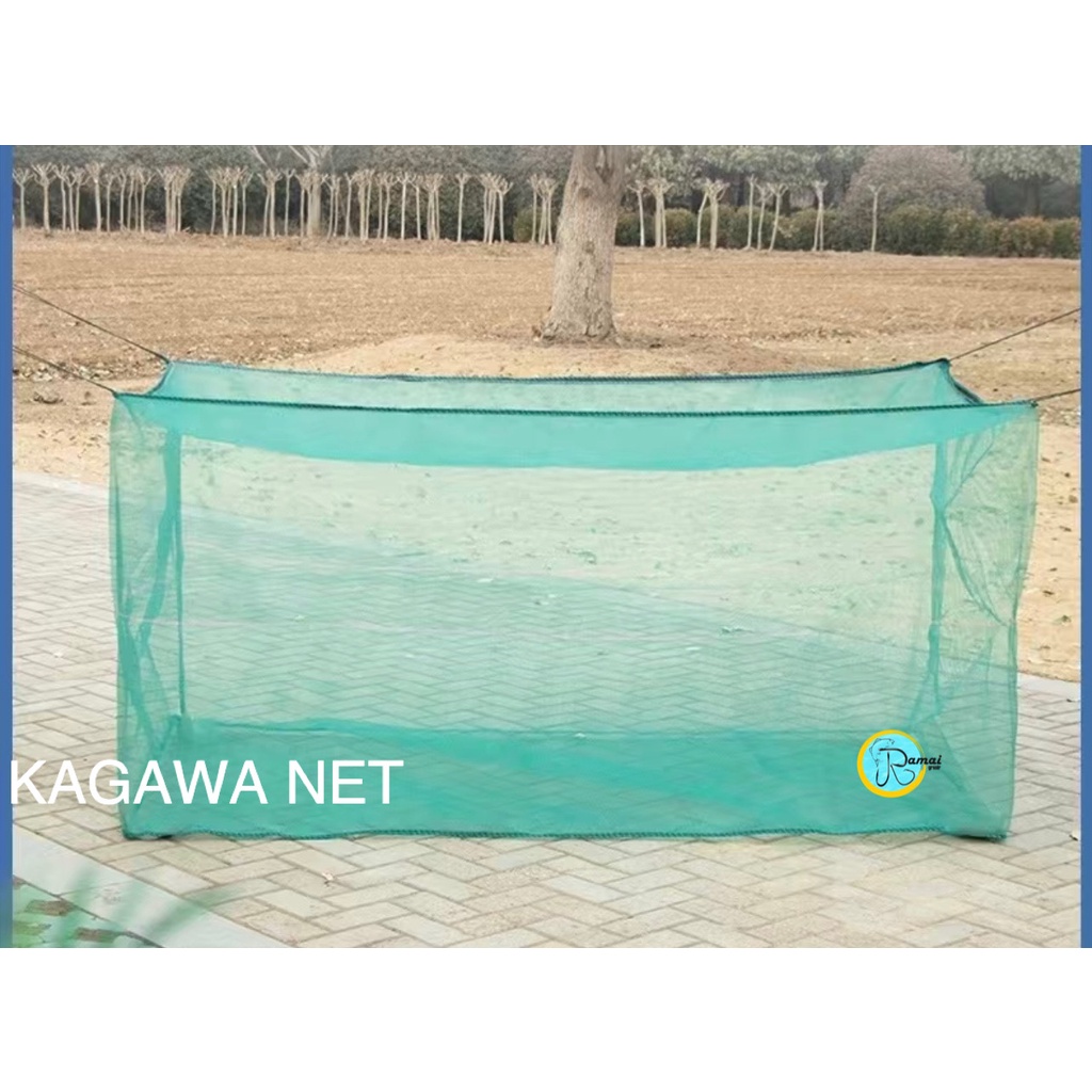JARING WARING HIJAU  KERAMBA IKAN PERSEGI KOTAK KOLAM IKAN PELIHARA IKAN MURAH 1X1X1/ 2X1X1/ 3X1X1M