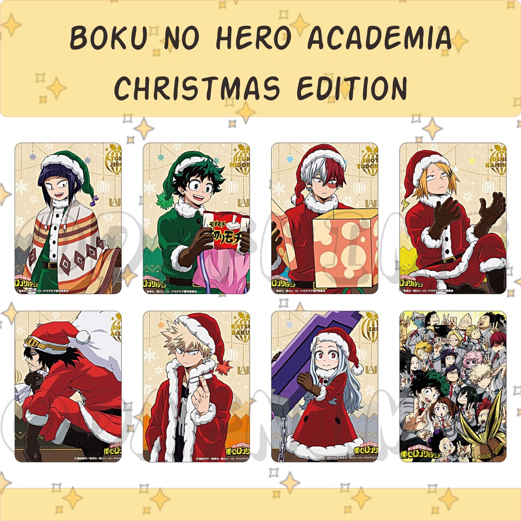 BOKU NO HERO ACADEMIA CHRISTMAS EDITION PHOTOCARD ANIME