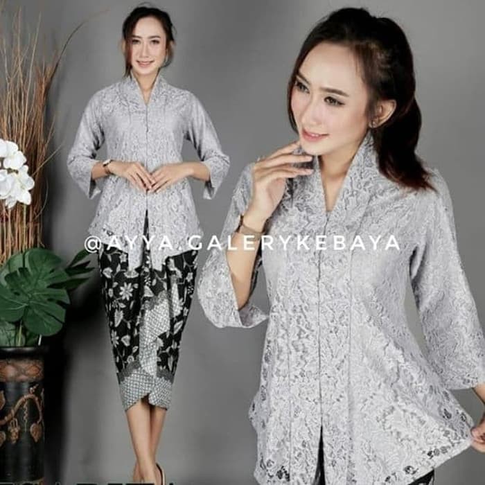 setelan kebaya brokat floy rok lilit