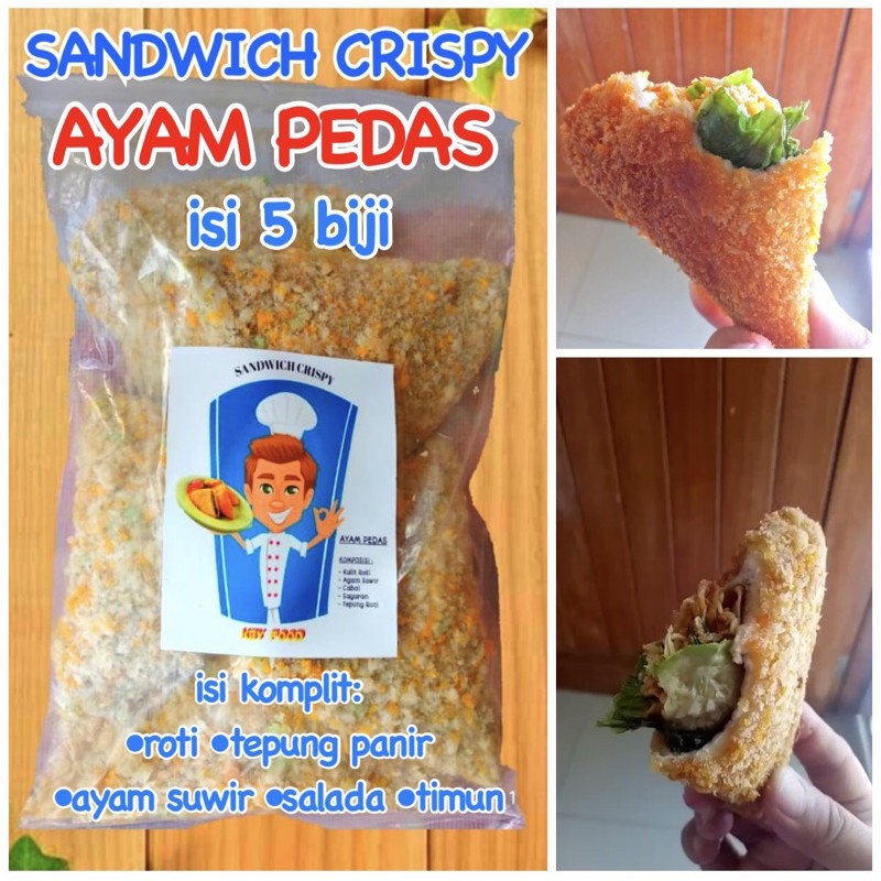 Sandwich Crispy Ayam Pedas