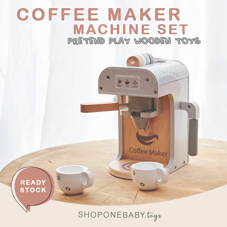 childrens wooden coffee machine