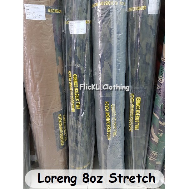 Bahan Kain Loreng Camo Stretch Melar Militer Tentara Ormas Rollan