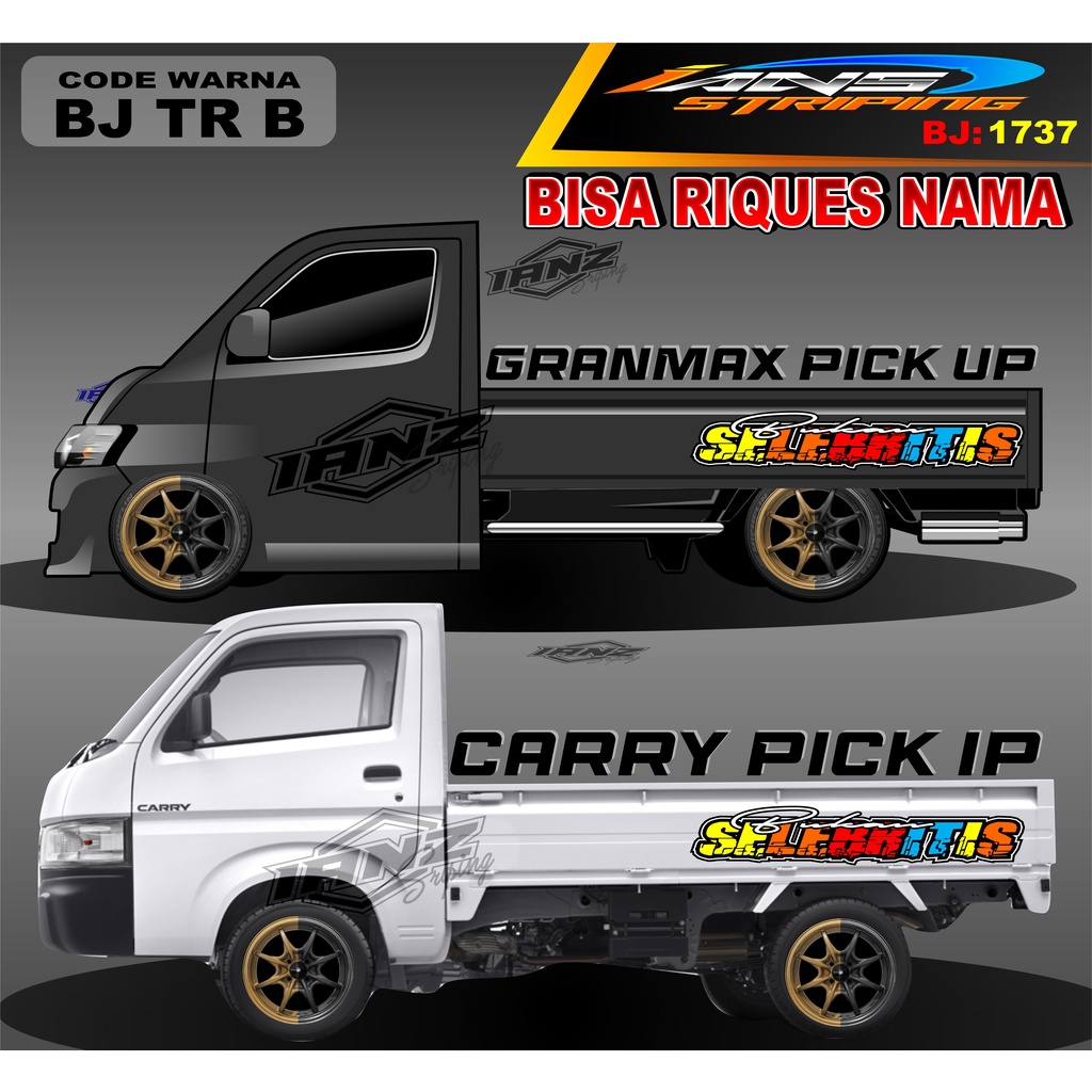 STICKER TULISAN BAK SAMPING SELEBRITIS GRANMAX PICK UP / STICKER BAK SAMPING GRANMAX / DECAL STICKER GRANMAX PICK UP