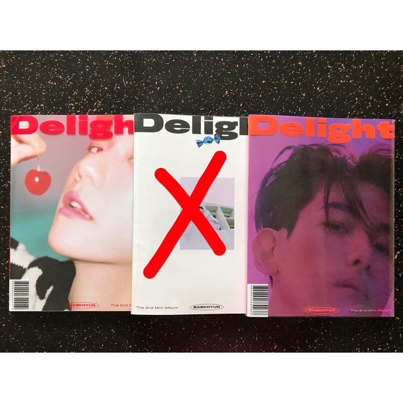 Official unsealed album baekhyun delight mint cinnamon chemistry version + poster + delight postcard