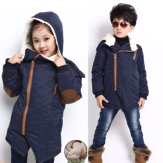 Jaket tebal bulu anak musim dingin winter unisex hoodie jacket kids