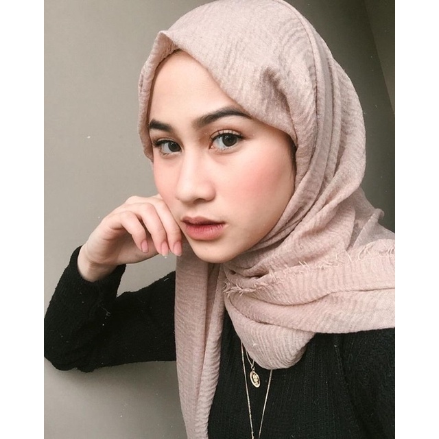 HIJAB PASMINA CRINCLE BAHAN KAIN KUSUT