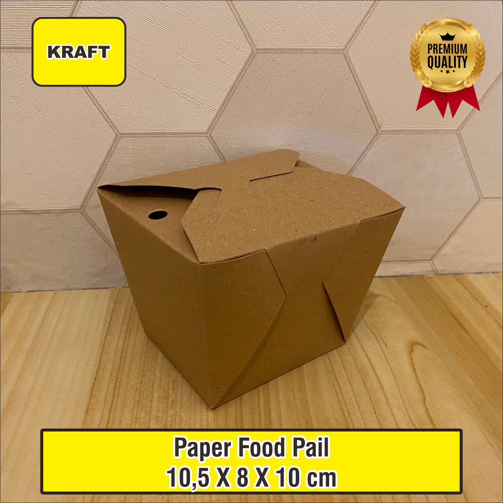 

Paper Food pail 10,5x8x10 cm Coklat+Laminasi bagian dalam
