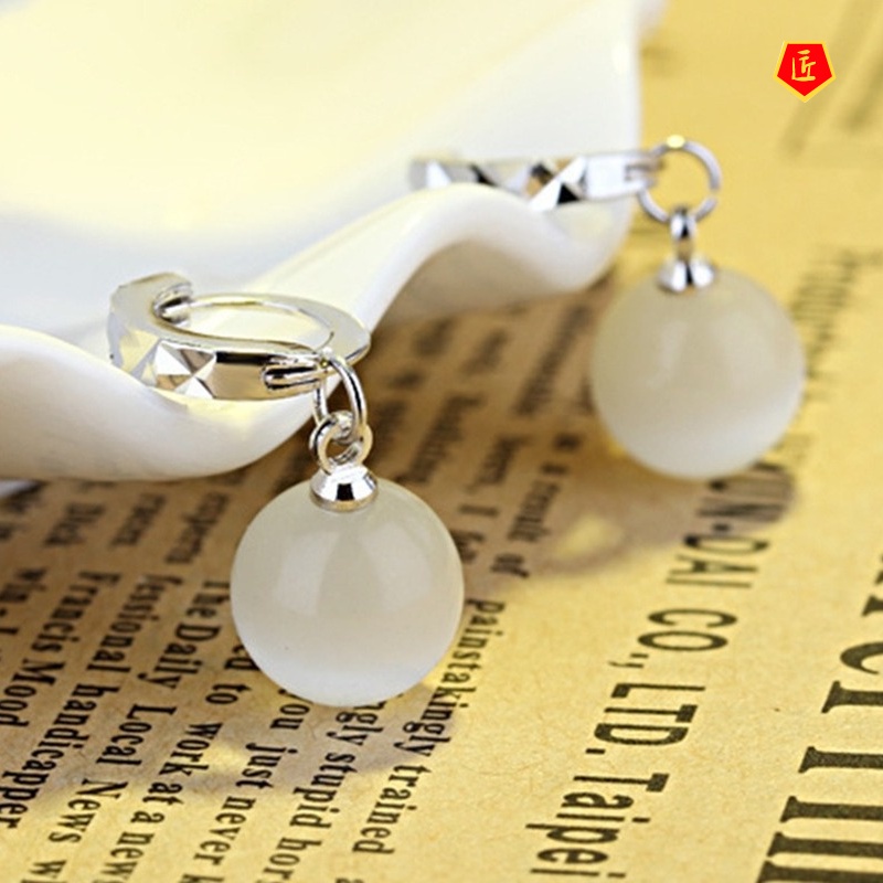 [Ready Stock]Women's Simple Fashion Opal Earrings