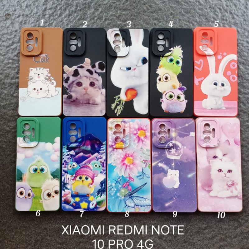 Case gambar Xiaomi Redmi Note 10 PRO 4G motif cewek soft softcase softshell silikon cover casing kesing housing