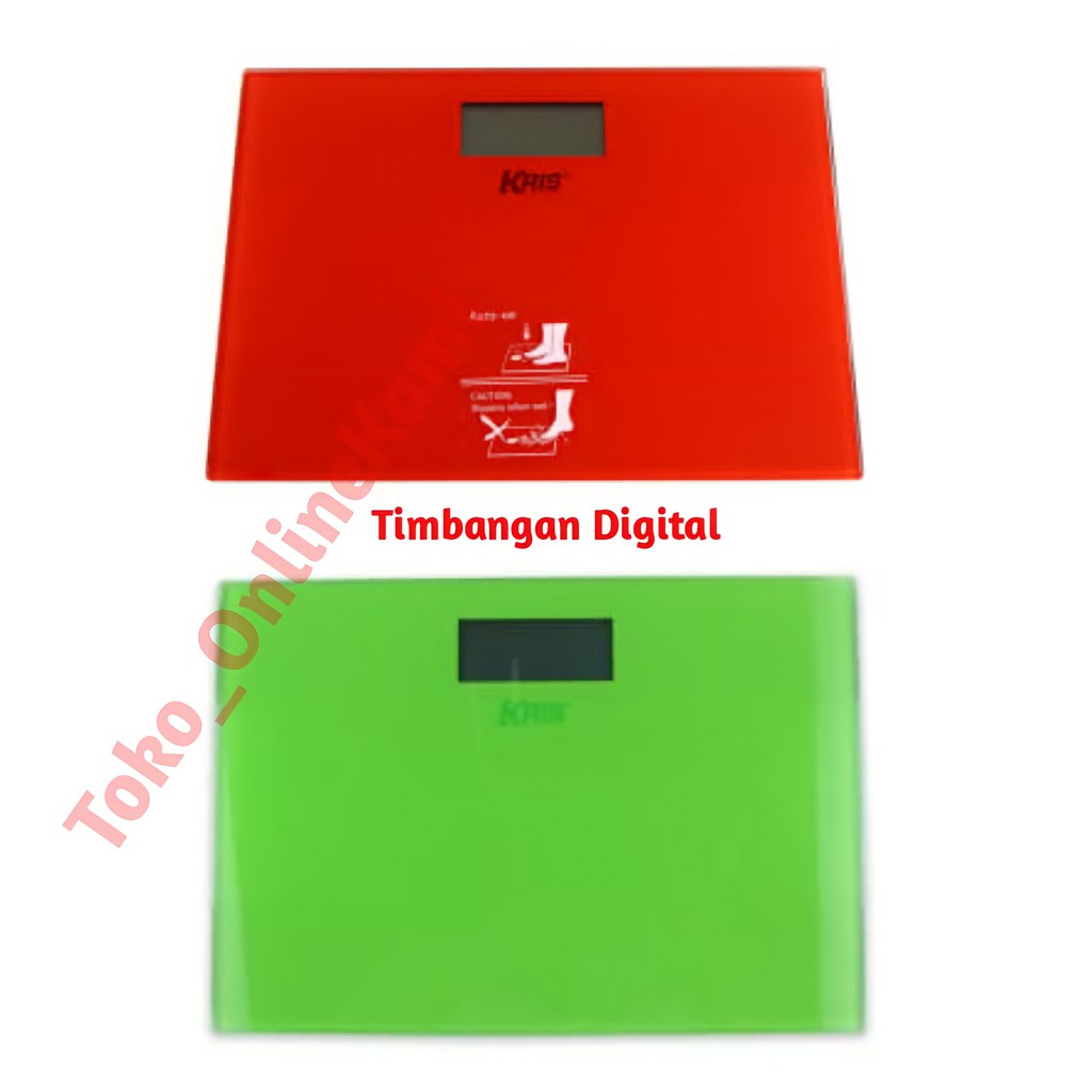 Kris Timbangan Badan Digital Merah Dan Hijau/Timbangan Berat Badan Kriss/Timbangan Kriss
