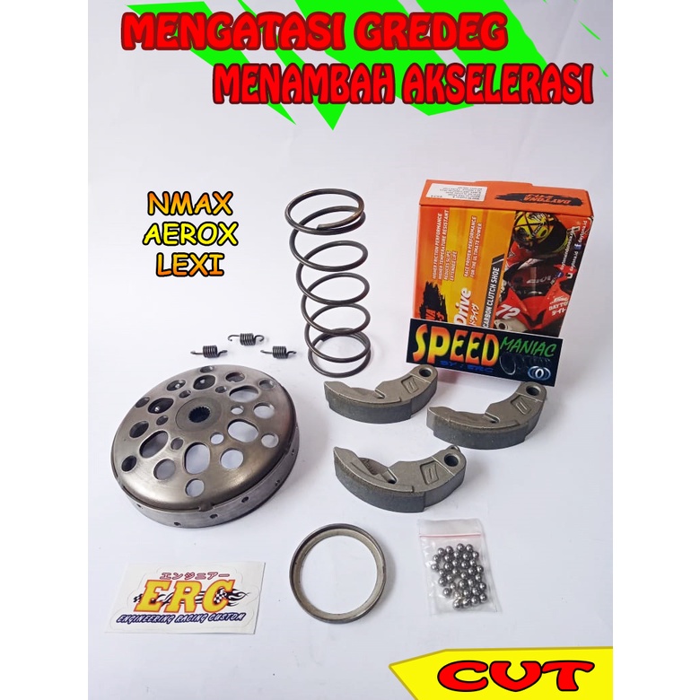 PAKET FULL UPGRADE CVT ERC NMAX AEROX LEXI SOLUSI GREDEG ORIGINAL CUSTOM