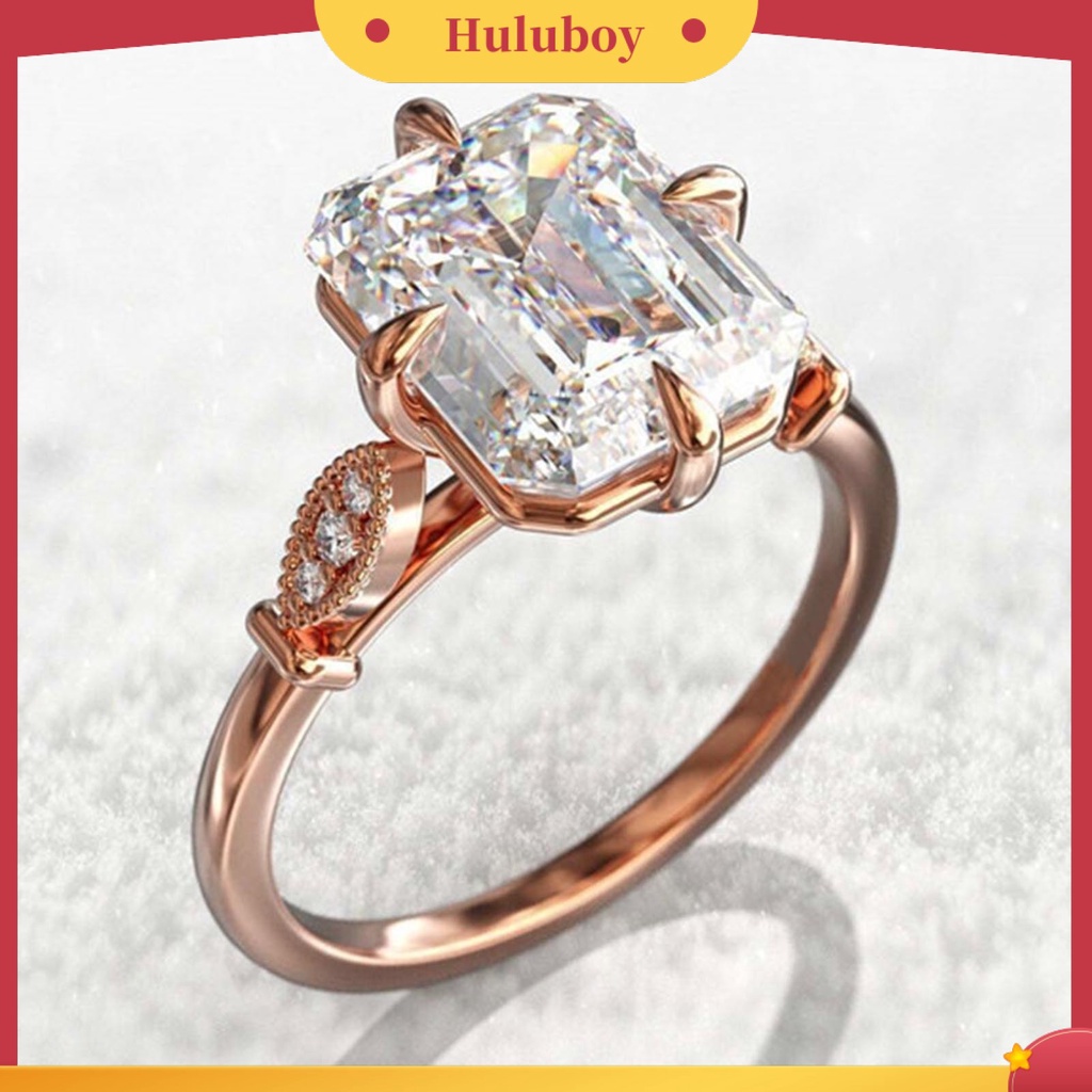 Hu Hu Hu Hu Hu Alat Bantu Pasang Kacamata♡ Cincin Jari Warna Rose Gold Hias Kristal Imitasi Gaya Klasik Untuk Wanita