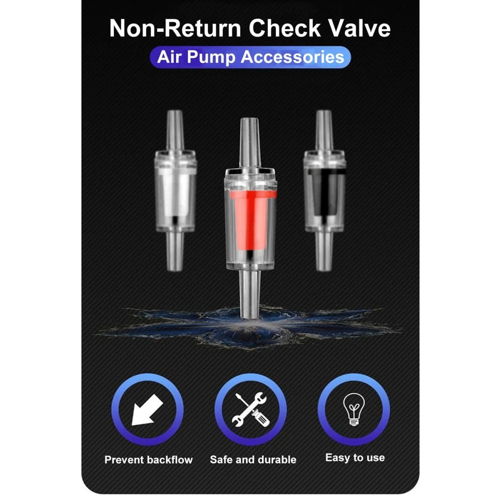 Check Valve Aquarium Penahan Arus Balik Selang Aerator FEFARM