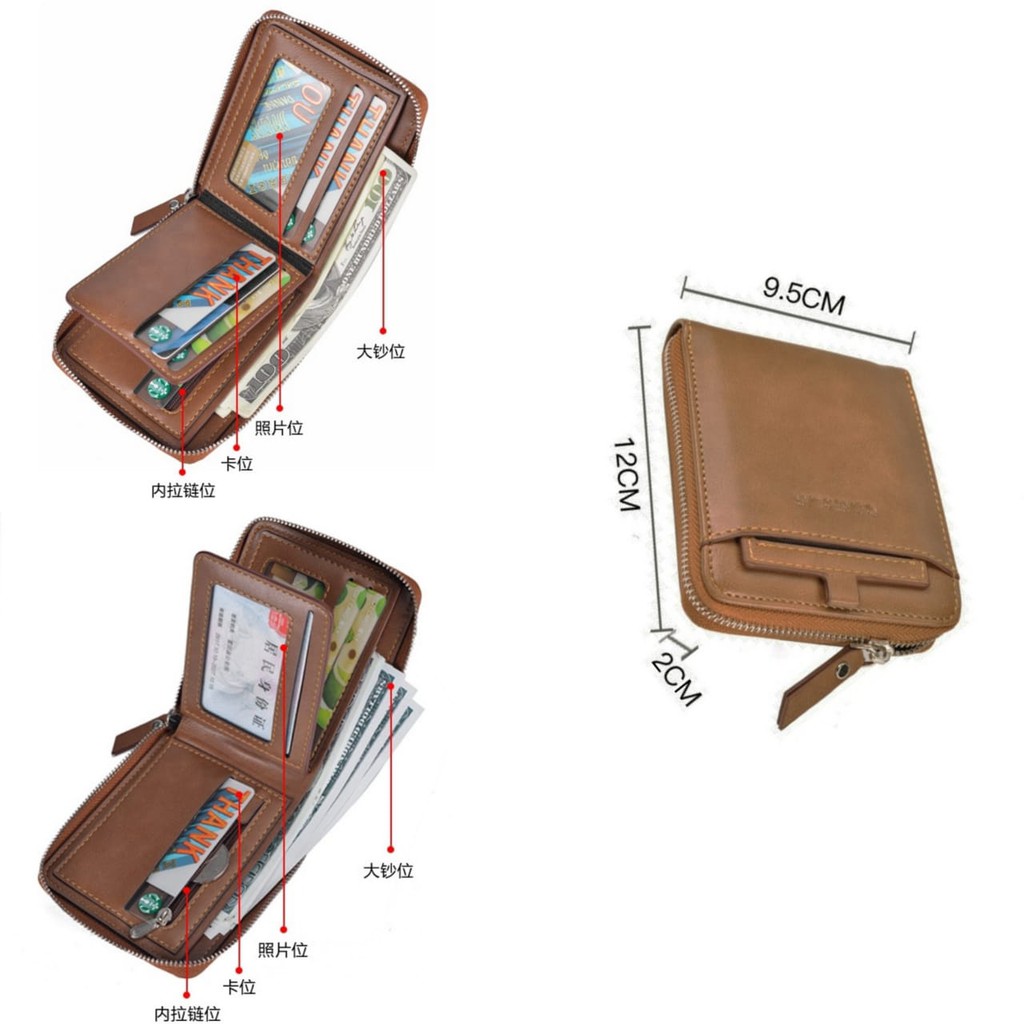 DOMPET LIPAT WANITA BISA PRIA KULIT WA342B7 ORIGINAL DEABOLAR BRANDED COKLAT DISSENTO PREMIUM IMPORT SLOT KARTU BANYAK