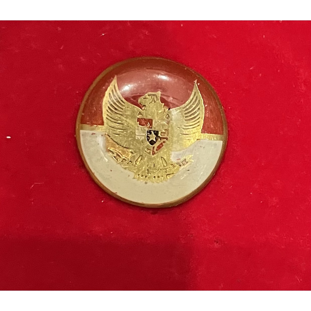 Pin Garuda Merah Putih Bulat - Pin Garuda Fiber - Pin Kerah Garuda