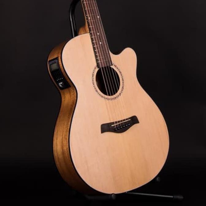 Gitar Akustik Elektrik Mandalika Aps-01 Tuner Build-In Fullset