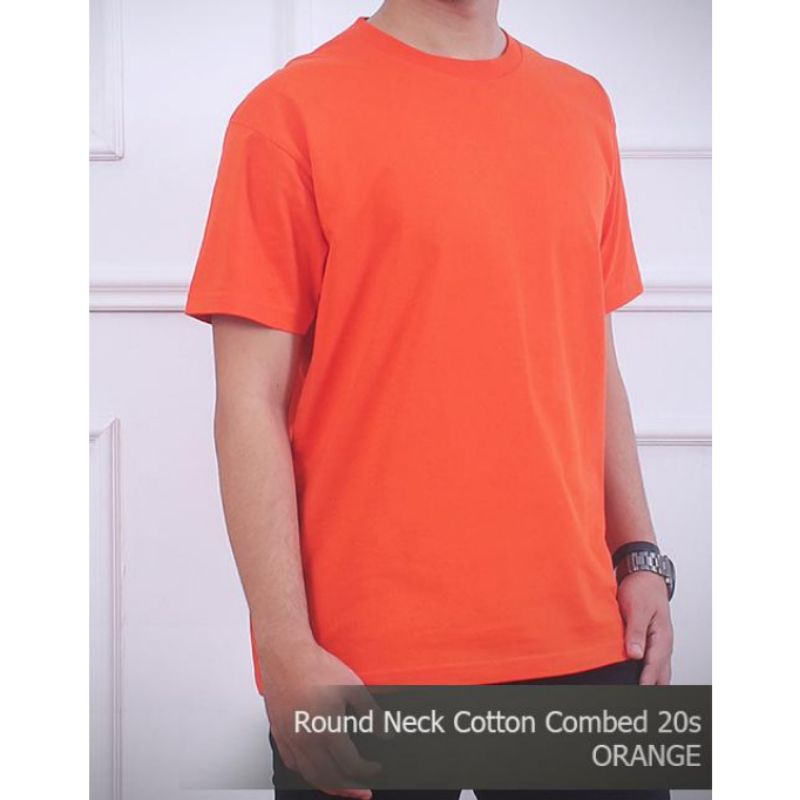 Kaos Cotton Combed 20s Orange