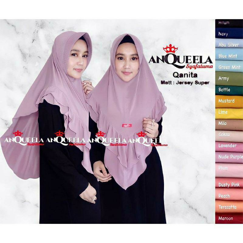 TERBARU  QANITA ANQUEELA SYAFALUMA HIJAB ORI|| HIJAB JERSEY SUPER