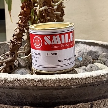 [Silver] Tinta/Cat Sablon Plastik SMILE POLYMATE 200 g