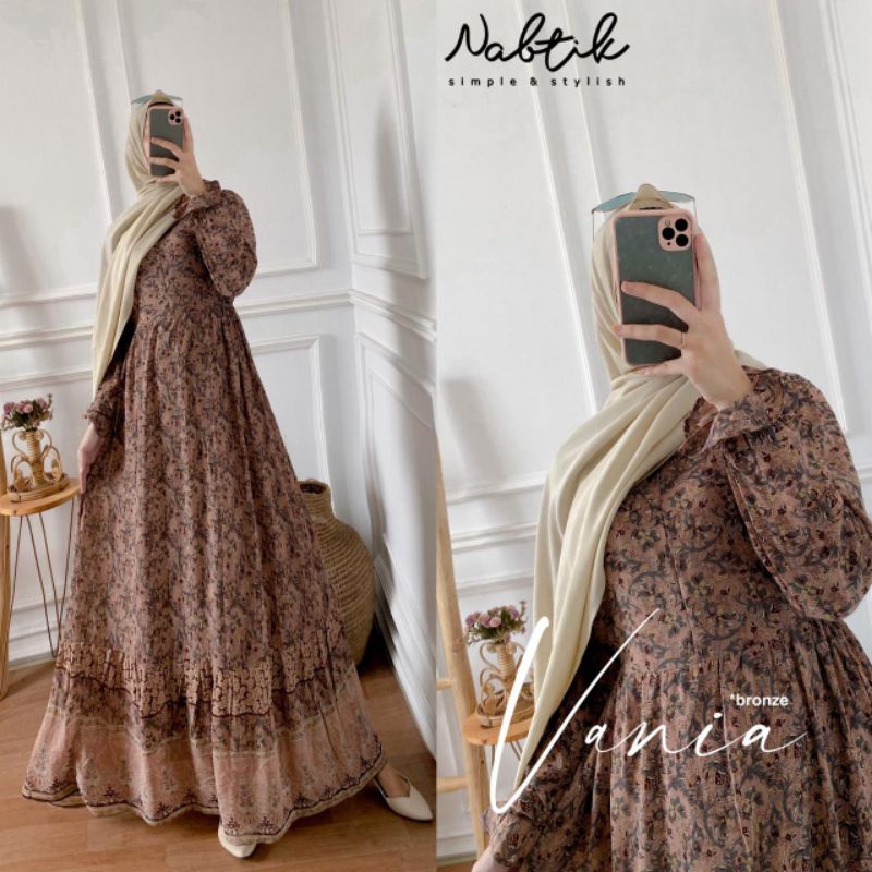 GAMIS MUSLIMAH VANIA DRESS MAXY ORI BY NABTIK