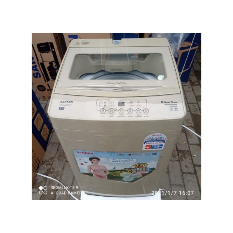 Mesin Cuci Sanken AW S887GS 1 Tabung 8Kg