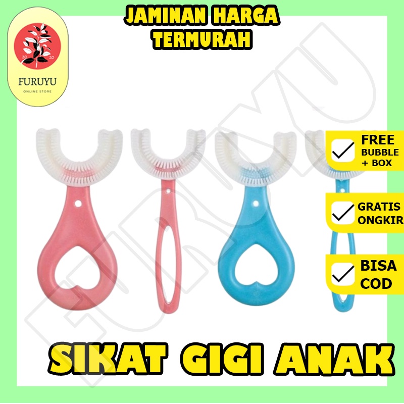 Sikat Gigi Anak Bentuk U Bahan Silikon Training Toothbrush Tooth Brush Baby Silicon silicone type U 360 Sikat gigi anak bentuk U lembut