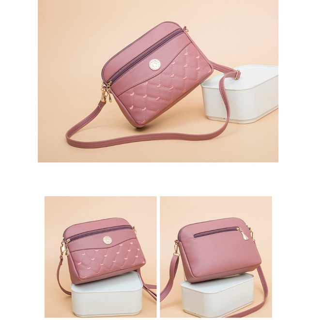 Tas Selempang Wanita Kulit Premium Pesta Korea Sling Bag Import J161